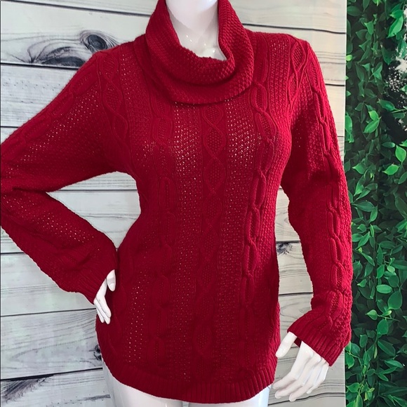 S0LD——Jeanne Pierre cowl neck knit sweater top - Picture 5 of 9